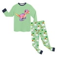 thumbnail image 5 of eczipvz Fall Baby Outfit Boy Boys Snug Fit Cotton Pajama Set Light Green,7-8 Years, 5 of 5