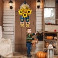 thumbnail image 4 of Ganfancp Nueva Acción de Gracias Decoración Suministros Temporada Cowboy Paja Colgante Girasol Decoración para El Hogar Ofertas de La Semana 1X Corona, 4 of 7