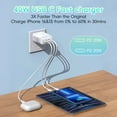 thumbnail image 2 of 40W USB C Charger Block with 6FT USB C to C Cable, 4 USB C Port PD&QC Wall Charger Block Fast Charging Cube Compatible with iPhone 16 15 Galaxy S25 S24 Ultra, Watch, Tablet, 2 of 7