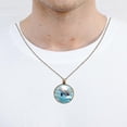 thumbnail image 4 of Dolphin Necklace Personalized Custom Photo Round Pendant Adjustable Stainless Steel Necklaces with Gift Box for Men Women Mothers Valentine's Jewelry Gift, 4 of 6