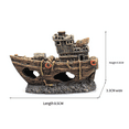thumbnail image 6 of Aquarium Pirate Fish Ship Landscaping Resin Tank Statue Mini Shipwreck Ornament Ornamental Fish Shelter Accessory Decor, 6 of 6