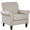 Linen Beige, variant on TrumanPick PU Leather Accent Chair Mid-Century Armchair Metal Frame Sofa Chair Comfy Lounge Chair for Living Room, Brown