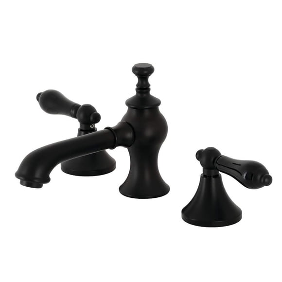 Grifo de baño Kingston Brass Duchess Widespread negro mate