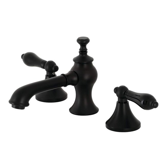 Grifo de baño Kingston Brass Duchess Widespread negro mate