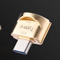 thumbnail image 2 of Lector de tarjetas Methold Mini USB 3.1 TF Adaptador OTG Tipo C Dorado con cadena, 2 of 6