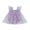 Purple, variant on BemeyourBBs Baby Girl Star Seashell Bodysuit Glitter Fly Sleeve Tulle Romper Dress