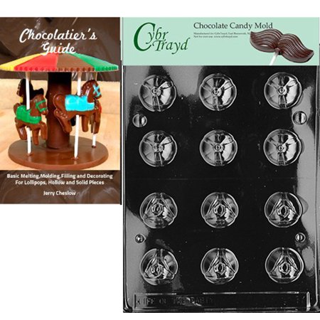 

Cybrtrayd Tulip Lolly Chocolate Candy Mold with Our Chocolatier s Guide Instructions Manual