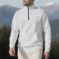 thumbnail image 2 of HUJlwoi Mens Quarter Zip Pullover Printed Mock Neck Shirt Casual Long Sleeve Sweatshirts with Pocket Outdoor Athletic Outfit, 2 of 7