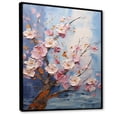 thumbnail image 2 of Designart "Sakura Serenity Asian Painting I" Asian Floater Framed Canvas Print, 2 of 7