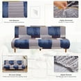 thumbnail image 5 of Armless Futon Slipcovers Stretch Folding Sofa Bed Cover with Elastic Bottom, Printed Fitted Couch Cover Furniture Protector for Pets - style3;, 5 of 8