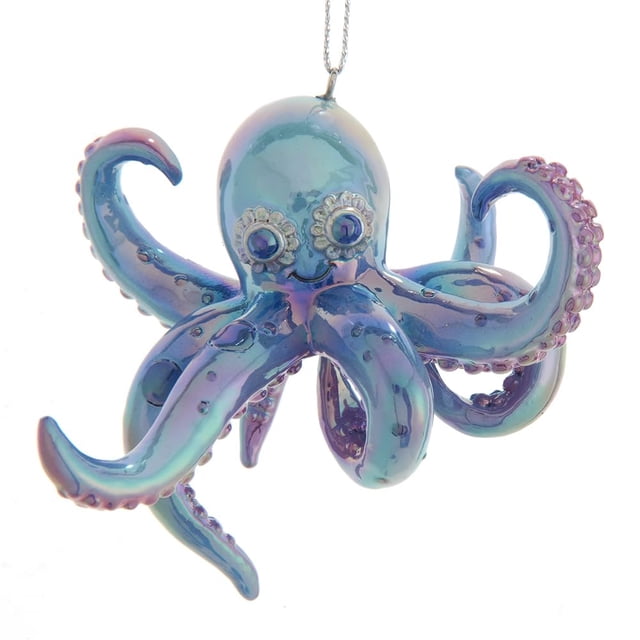 Adorno de pulpo colorido de resina Kurt Adler 9 x 10 x 7 cm