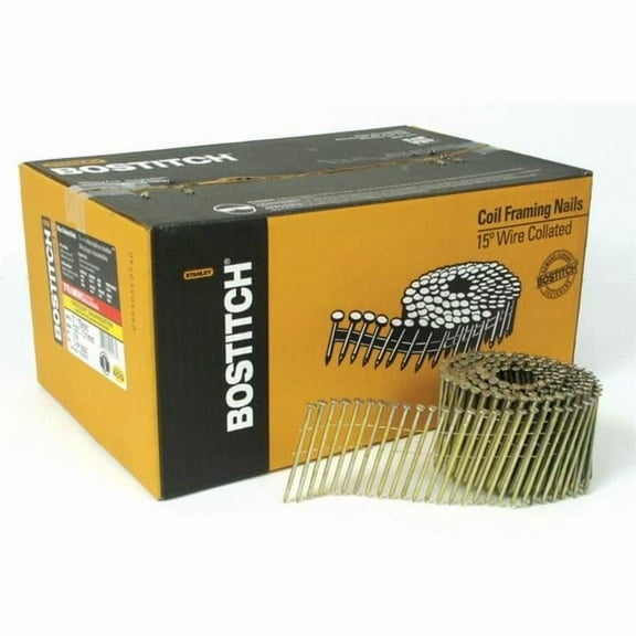 Stanley Bostitch  2 700 Count 3 in. Smooth Shank 15 degrees Coil Framing Nail
