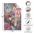 thumbnail image 3 of Wobogo 4th Of July Cat Kitchen Towel 6 Piece Large Cotton Dishcloth Premium Absorbency Set with Hanging Loop, 3 of 7