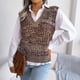 thumbnail image 4 of Chaleco de Suéter Para Mujer, Camiseta Sin Mangas Con Cuello en V, Suéter de Punto Multicolor, Moda Informal, Chaqueta Sin Mangas, Abrigo, Tops Odeerbi  ODB152901, 4 of 8