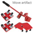 thumbnail image 1 of POINTERTECK Heavy Furniture Shifter Lifter Moving Wheels Kit Roller Slider Mover Sofa Table Beds Removal Tool, 1 of 5
