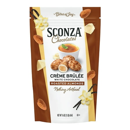 Sconza Creme Brulee Almonds, 1 lb.