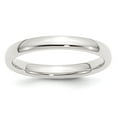 thumbnail image 4 of 925 Sterling Silver Rhodium-plated 3mm Comfort Fit Band Ring Size 11, 4 of 6