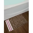 thumbnail image 2 of Chocolate Bath Mat, Lace Stripe Heart Filled Romantic Pattern on Abstract Brown Background, Non-Slip Plush Mat Bathroom Kitchen Laundry Room Decor, 29.5 X 17.5 Inches, Pale Pink Brown White, Ambesonne, 2 of 2