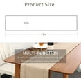 thumbnail image 2 of GFDYREE Decorative Hemstitch Linen Table Runner Farmhouse Style Tabletop Collection Handcrafted Table Runners for Everyday Dining Wedding Party Holiday Home Decor (14 x 72 Inches, Light Coff, 2 of 7