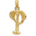 thumbnail image 3 of Solid 10K Yellow Gold 2-D Palm Tree w/Coconuts Charm - 16.4mm, 3 of 6