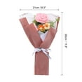 thumbnail image 2 of Ramo de flores de ganchillo, ramo de rosas tejido a mano para el Día de la Madre, cumpleaños, rosa, 2 of 6