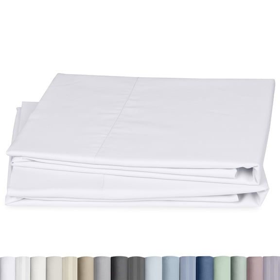 California Design Den 500 Thread Count 100% Cotton Standard Pillow Cases, Soft 2 Pillowcases Queen Size Fits Standard & Queen Pillows, Bright White