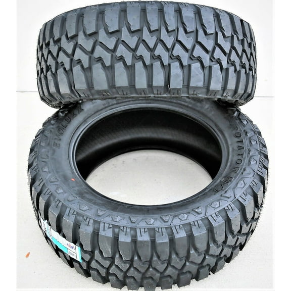 Pair of 2 (TWO) Evoluxx Rotator M/T LT 275/55R20 Load E 10 Ply MT Mud Tires Fits: 2007-08 Toyota Tundra Limited, 2015 Ford F-150 Lariat