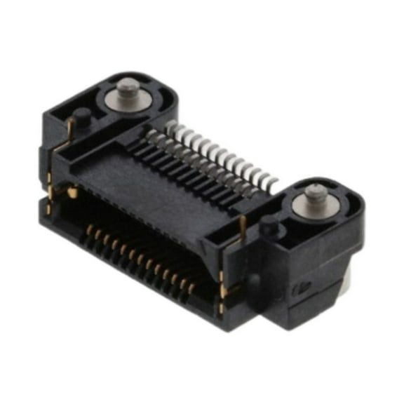 Pack of 2 ERF8-013-01-L-D-RA-L-TR Connector 26 Position Socket, Outer Shroud Contacts Surface Mount, Right Angle Gold