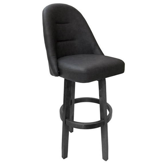 Extra Tall Swivel Bar Stool 34" M-235 Vivian Base - Grey Vinyl - Grey