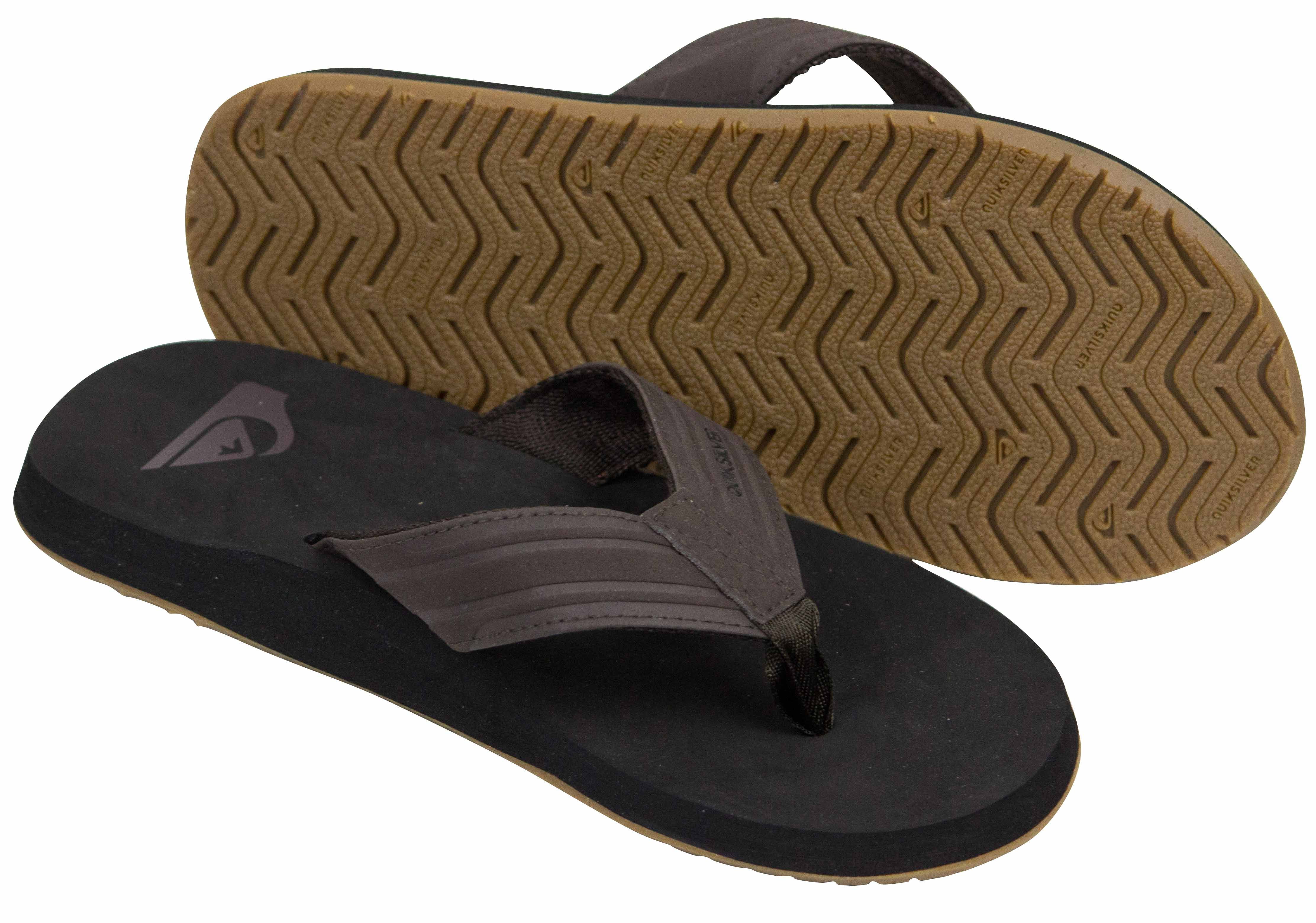 Quiksilver Mens Monkey Wrench Sandals - Black/Gray/Brown - Walmart.com