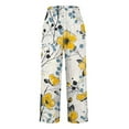 thumbnail image 4 of MEICHEN Women's Botanical Floral Design Loose Pocket Patchwork Summer Casual Pants for Women, 4 of 5