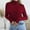 Wine, variant on Turilly Fashion Women's Casual Collar Button Solid Color Base Knitted Sweater