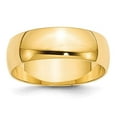 thumbnail image 4 of 14K Yellow Gold 7mm Light Weight Half Round Band Ring Size 7, 4 of 7