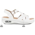 thumbnail image 2 of Bocca Women's Air Cushioned Support Sandals White Ankle Strap Walking Sandals 8M, 2 of 6