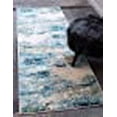 thumbnail image 3 of Unique Loom 3139845 2 ft. 2 in. x 6 ft. 7 in. Avalon Chromatic Runner Rug, Light Blue, 3 of 10