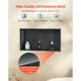 thumbnail image 3 of VEVOR Shower Niche, 13 x 25 x 4 inch Recessed Wall Niche, Heavy-duty Stainless Steel Modern Soap & Shampoo Storage Organizer, Sealed Waterproof, Durable & Easy to Install,Black for Bathroom, 3 of 9