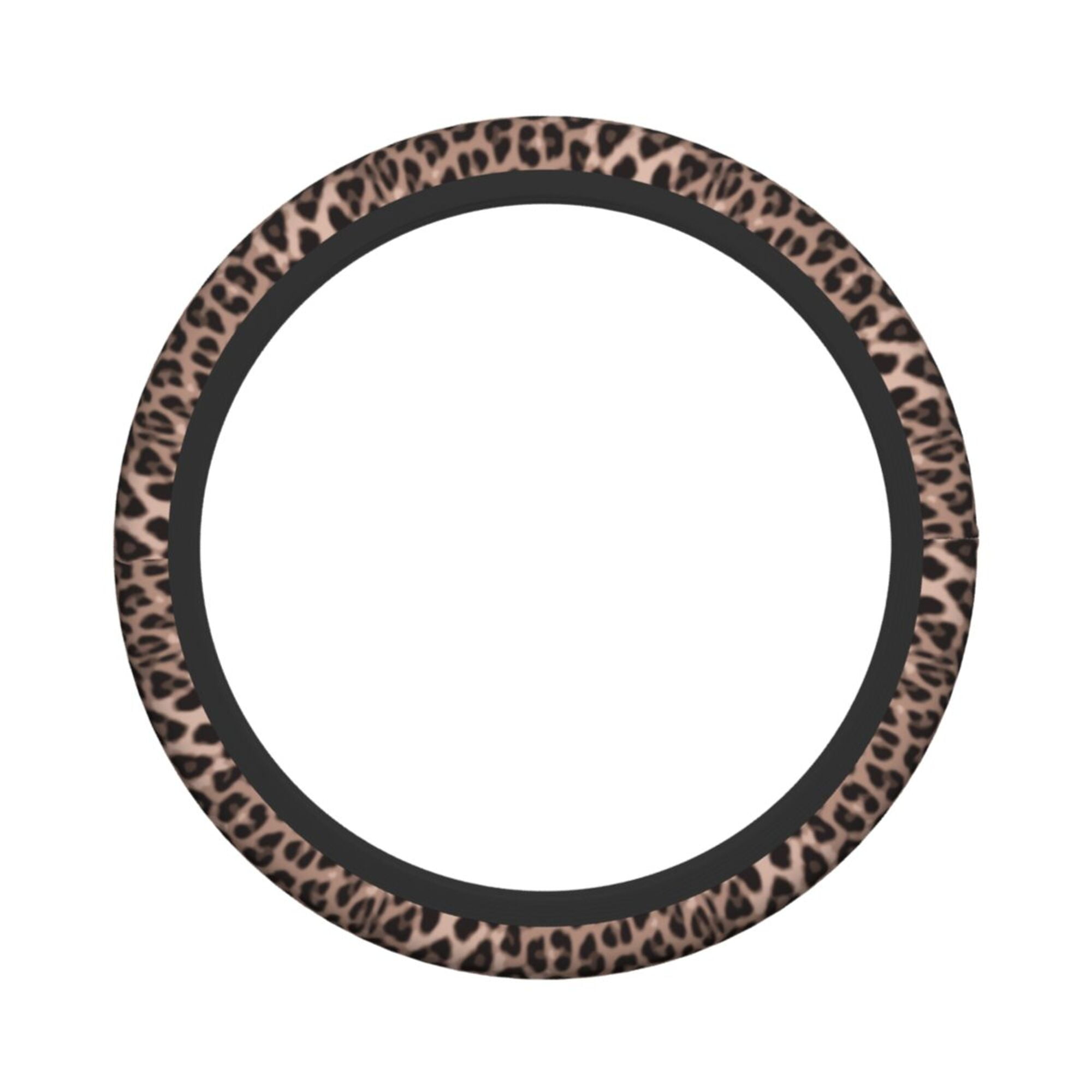 XMXY Car Steering Wheel Cover, Leopard Print Cat Texture NonSlip Jeep