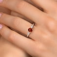 thumbnail image 4 of Gem Stone King 10K Two Tone Gold Red Garnet and Lab Grown Diamond Engagement Ring for Women | 1.30 Cttw | Round 6MM | Gemstone January Birthstone | Size 9, 4 of 6