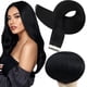 thumbnail image 1 of - Extensiones de cabello humano Remy con cinta adhesiva de doble cara, sin costuras, color 1, negro azabache, 18", 50, 1 of 5