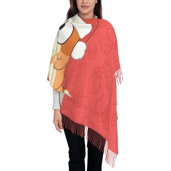 Saiise Bluey Fall Winter Scarfs for Women,Fashion Women Scarf,Warm Soft Shawls and Wraps,Long Blanket Scarf