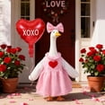 thumbnail image 2 of Porch Goose Outfits,Valentines's Day Goose Outfit with Balloon and Red Heart Pattern,23" Valentines Party Goose Statue Clothes,Adorable Pink Goose Costume for Garden Patio Yard Outdoor Decoration, 2 of 6