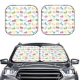 thumbnail image 2 of Xecao Happy Easter Rabbit for Foldable Car Sun Shades (2-Pack) offer sun protection with an easy-fold design for convenient windshield shading., 2 of 7