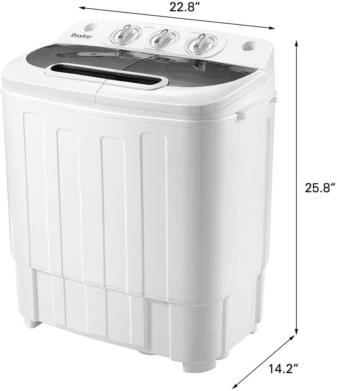 DNYKER 16.5 lbs Capacity Twin Tub Portable Washing Guinea