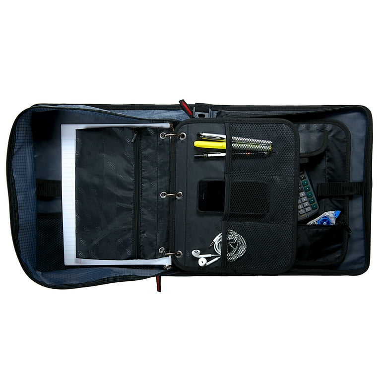 Case•it Dual-121-a, Binder 2-in-1 Zipper Binder, Black