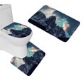 thumbnail image 1 of Juego de alfombras de baño de 3 piezas Montañas Nubes Árboles ABPHQTO, 1 of 2