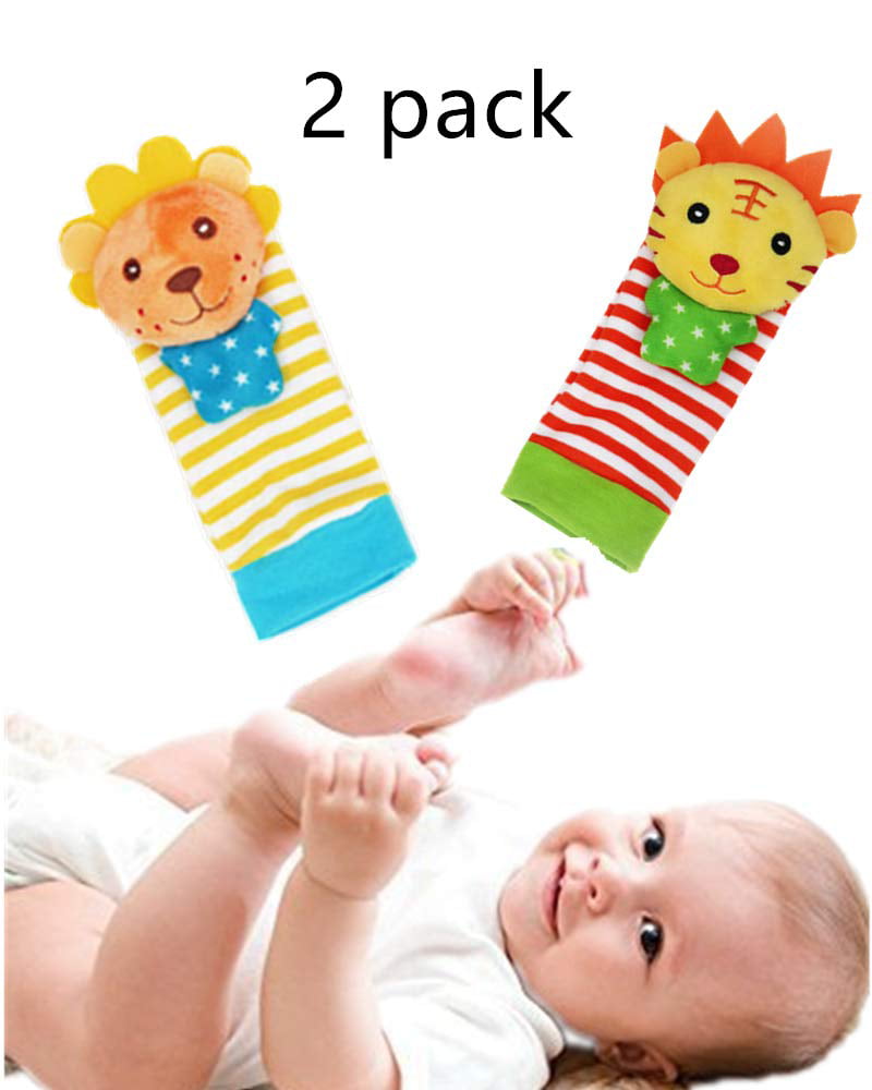 5 Style Baby Boy Girl Cartoon Socks Infant Kid Soft Animal Rattle Sock Floor Toy 