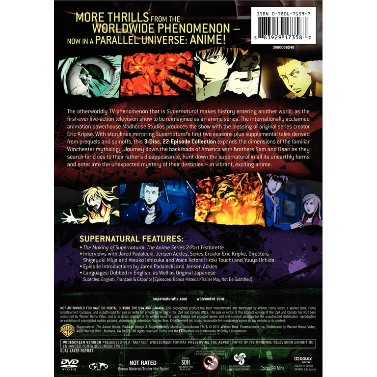 Supernatural - The Anime Series DVD, 484 mins, TV anime, horror