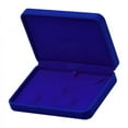 thumbnail image 4 of Caja de exhibición de joyas de madera, organizador de almacenamiento de joyas de terciopelo, soporte para collares azul 2, 4 of 6