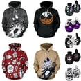 thumbnail image 3 of Pesadilla El Antes De Navidad Sally Jack Skellington 3D S-5XL Sudadera Con Capucha, 3 of 4