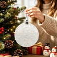 thumbnail image 6 of Large Shatterproof Christmas Ball Ornament Glitter Hanging Bauble Accent For Xmas Tree Fireplace Holiday Party Decor, 6 of 9